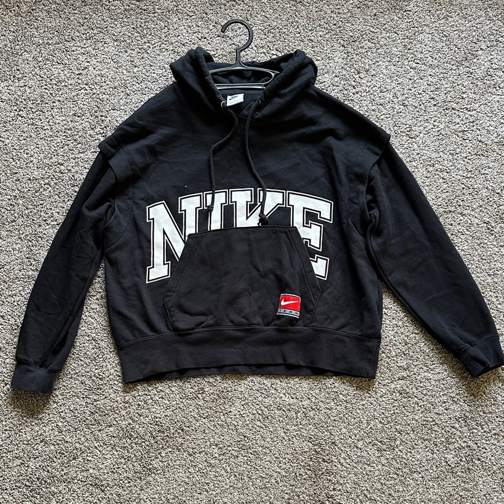 Nike women’s  Black Hoodie with White Nike Logo